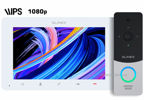 Комплект видеодомофона Slinex SM-07MHD white + ML-20HD silver_black