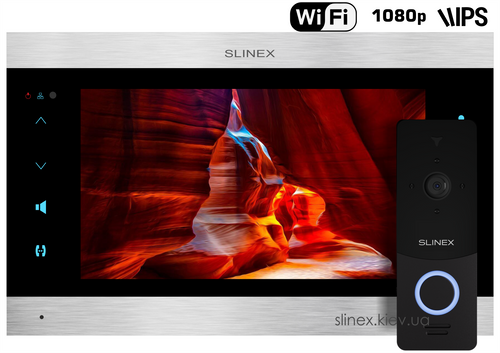 Комплект видеодомофона Slinex SL-10N Cloud silver/black + ML-20HD black