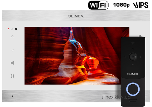 Комплект видеодомофона Slinex SL-10N Cloud silver/white + ML-20HD black