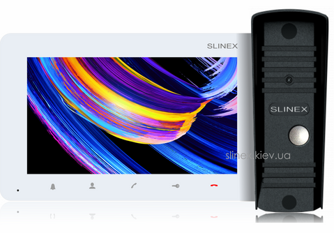 Комплект відеодомофону Slinex SM-07 white + ML-16HD black