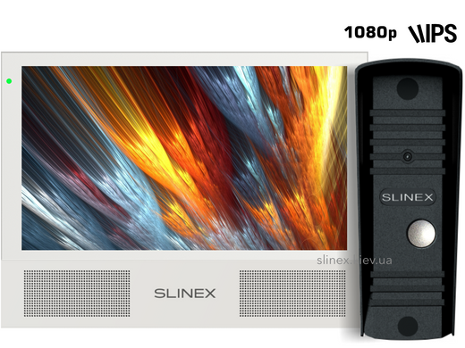 Комплект відеодомофону Slinex Sonik 7 white + ML-16HD black