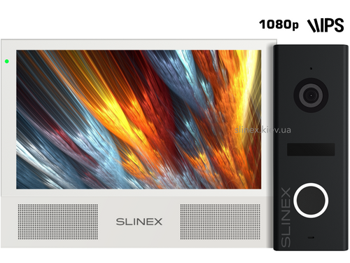 Комплект відеодомофону Slinex Sonik 7 white + ML-17HD grafit