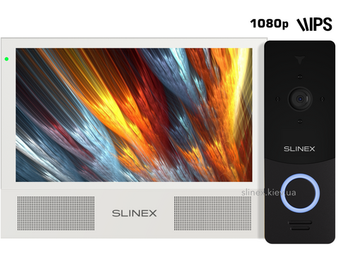Комплект відеодомофону Slinex Sonik 7 white + ML-20HD black