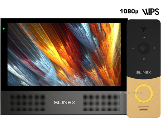 Комплект відеодомофону Slinex Sonik 7 black + ML-20HD gold_black