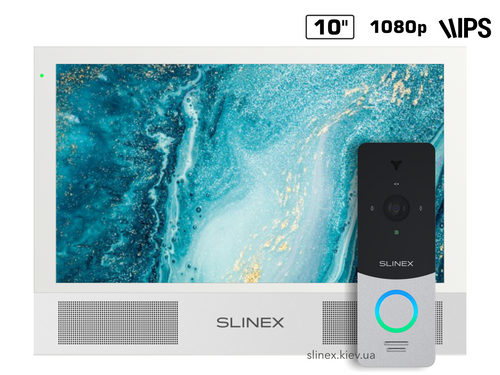 Комплект видеодомофона Slinex Sonik 10 white + ML-20HD silver_black