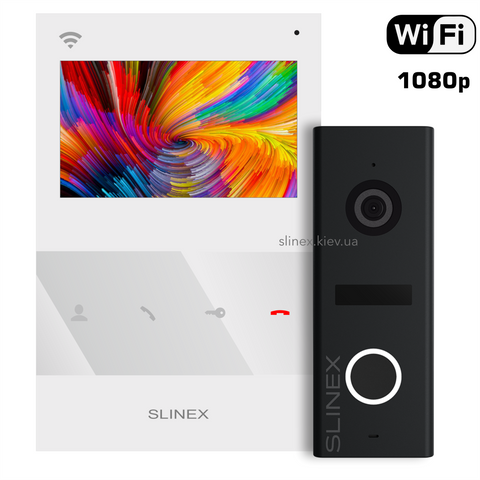 Комплект відеодомофону Slinex SQ-04N Cloud black + Solo FHD Graphit