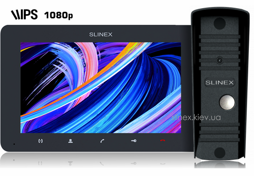 Комплект видеодомофона Slinex SM-07MHD grafit + ML-16HD black